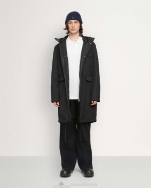 Anoraks Uomo Moose Knuckles Garson Anorak Nere | BQG567894