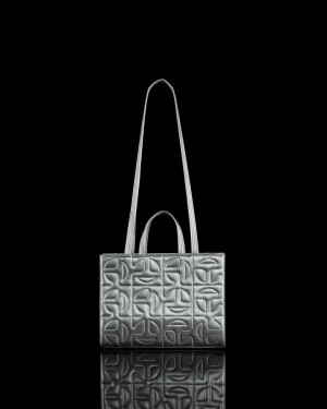 Borse Donna Moose Knuckles Telfar Medium Shopping Bag Argento | ZLF108265
