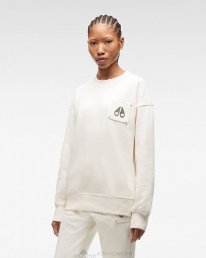 Felpe Donna Moose Knuckles Brooklyn Crew Neck Plaster | PSX324190