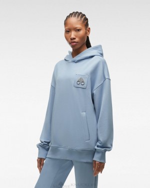 Felpe Donna Moose Knuckles Brooklyn Hoodie Blu | MHG790643
