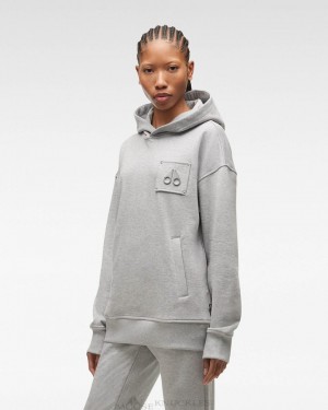 Felpe Donna Moose Knuckles Brooklyn Hoodie Grigie | XIP678230