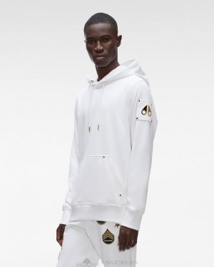 Felpe Uomo Moose Knuckles Martense Hoodie Bianche | RDL706234