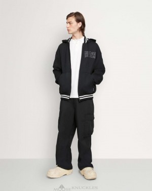 Felpe Uomo Moose Knuckles Moose Varsity Hoodie Nere | KTS760913