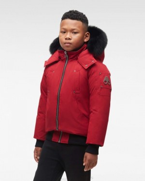 Giacca Bomber Bambino Moose Knuckles Original Bomber Fur Nere | AXR821690