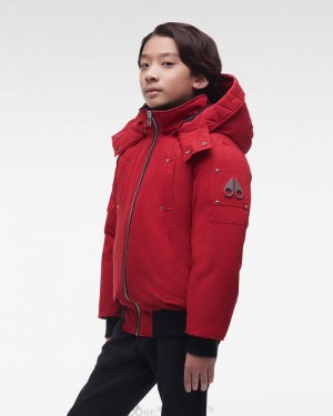 Giacca Bomber Bambino Moose Knuckles Original Bomber Rosse Profondo | WBO297480