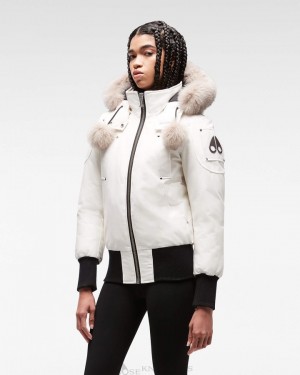 Giacca Bomber Donna Moose Knuckles Original Debbie Bomber Fur Milky Way / Stoned Fox Fur | CXS475632