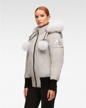 Giacca Bomber Donna Moose Knuckles Original Debbie Bomber Fur Grigie | NJD896203