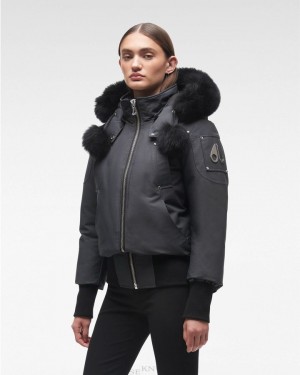 Giacca Bomber Donna Moose Knuckles Original Debbie Bomber Fur Nere | QDL306549