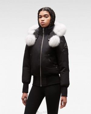 Giacca Bomber Donna Moose Knuckles Original Debbie Bomber Fur Nere | TIC532197