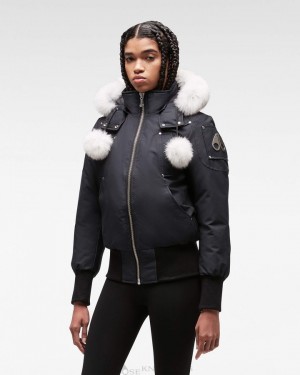 Giacca Bomber Donna Moose Knuckles Original Debbie Bomber Fur Blu Marino | DIK035947