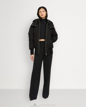 Giacca Bomber Donna Moose Knuckles Original Debbie Bomber Nere | ZVX769805