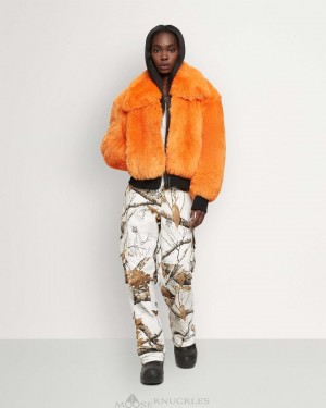 Giacca Bomber Donna Moose Knuckles Peach Tree Bomber Arancioni | PBC490815