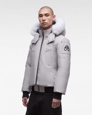 Giacca Bomber Uomo Moose Knuckles Original Ballistic Bomber Fur Grigie | GUX430261