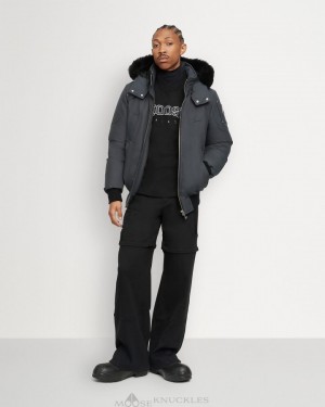 Giacca Bomber Uomo Moose Knuckles Original Ballistic Bomber Fur Nere | DTI145920