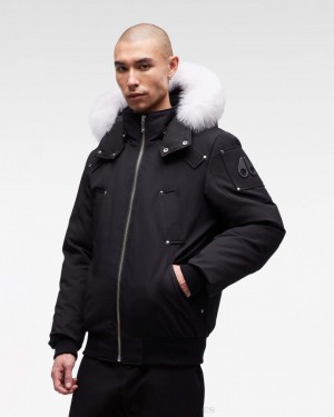 Giacca Bomber Uomo Moose Knuckles Original Ballistic Bomber Fur Nere | RIK946385