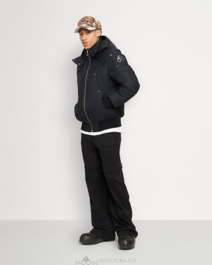 Giacca Bomber Uomo Moose Knuckles Original Ballistic Bomber Blu Marino | QYZ814603