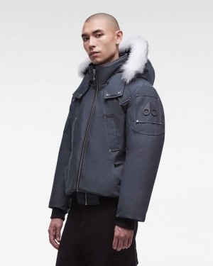 Giacca Bomber Uomo Moose Knuckles Original Ballistic Bomber Shearling Granite / Natural Shearling | LCM628407