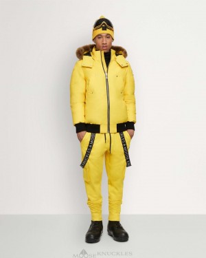 Giacca Bomber Uomo Moose Knuckles Original Ballistic Bomber Shearling Marroni | ESY509438