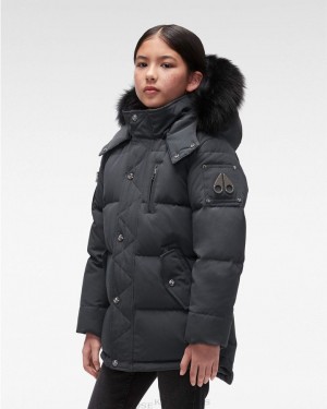 Giacche Bambino Moose Knuckles Original 3q Fur Nere | IDH047698