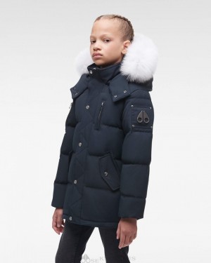 Giacche Bambino Moose Knuckles Original 3q Fur Blu Marino | CRX647102
