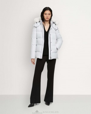 Giacche Donna Moose Knuckles Cloud 3q Jacket Shearling Milky Way / Natural Shearling | TLZ706293
