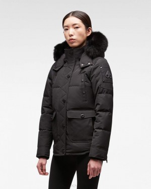 Giacche Donna Moose Knuckles Onyx Anguille Jacket Nere Nere | XEB975461