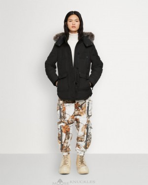 Giacche Donna Moose Knuckles Onyx Anguille Jacket Shearling Nere | XZS916537