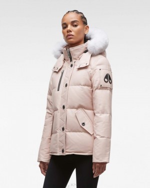 Giacche Donna Moose Knuckles Original 3q Fur Rosa | JAY860349