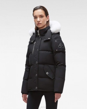 Giacche Donna Moose Knuckles Original 3q Shearling Blu Marino Nere | RMA394527