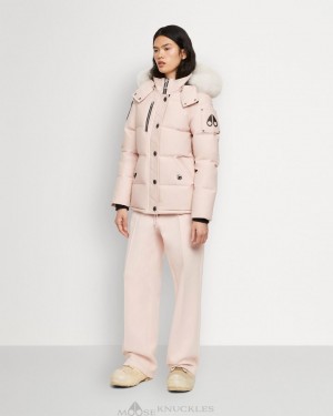 Giacche Donna Moose Knuckles Original 3q Shearling Rosa | MPE716205