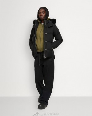 Giacche Donna Moose Knuckles Original 3q Shearling Nere Nere | PHI589042