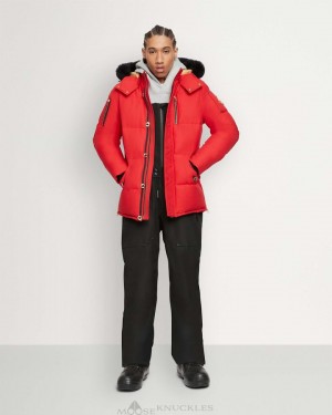 Giacche Uomo Moose Knuckles Gold 3q Jacket Shearling Rosse Nere | TLD291385