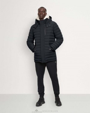 Giacche Uomo Moose Knuckles Greystone Jacket Blu Marino | SNE238605