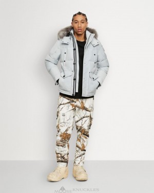 Giacche Uomo Moose Knuckles Onyx Round Island Jacket Shearling Grigie | OLG347982