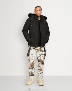 Giacche Uomo Moose Knuckles Onyx Round Island Jacket Shearling Nere Nere | BSE154082