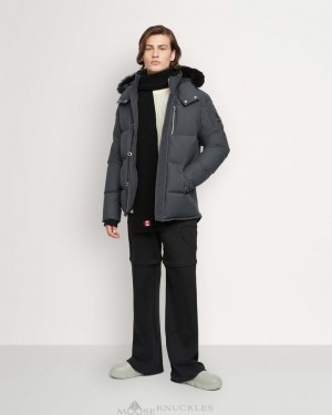 Giacche Uomo Moose Knuckles Original 3q Fur Nere | GPE162439