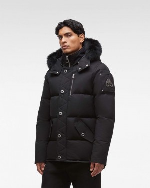 Giacche Uomo Moose Knuckles Original 3q Fur Nere Nere | VLE230649