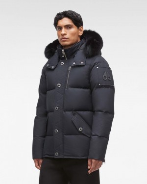 Giacche Uomo Moose Knuckles Original 3q Fur Blu Marino Nere | TLS807935