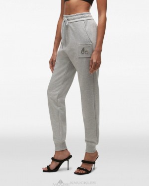 Pantaloni Donna Moose Knuckles Brooklyn Jogger Grigie | GMN613807