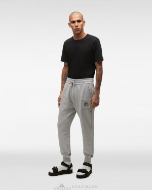 Pantaloni Uomo Moose Knuckles Brooklyn Jogger Grigie | IMY610294
