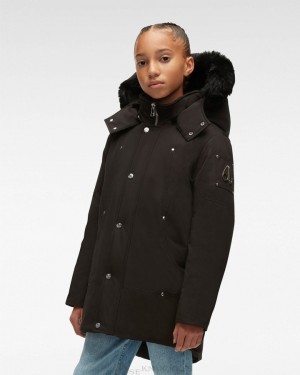 Parkas Bambino Moose Knuckles Neoshear Parka Nere Nere | MUO104265