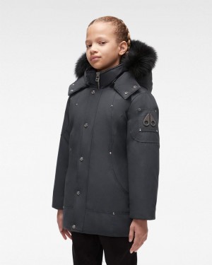 Parkas Bambino Moose Knuckles Original Parka Fur Nere | GRI912856