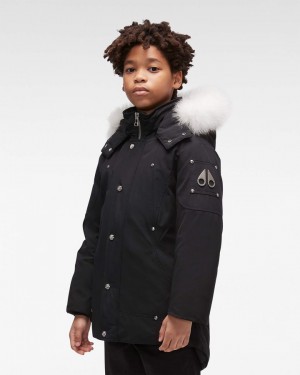 Parkas Bambino Moose Knuckles Original Parka Fur Nere | ZDR520714