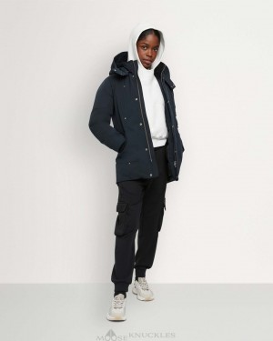 Parkas Bambino Moose Knuckles Original Parka Blu Marino | MEH957624