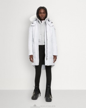 Parkas Donna Moose Knuckles Cloud Parka Shearling Nimbus Cloud / Natural Shearling | HUO693527