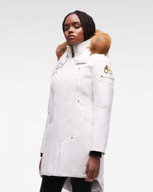 Parkas Donna Moose Knuckles Gold Stirling Parka Fur Oro | CKE523419