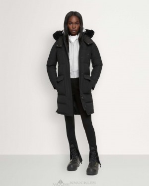 Parkas Donna Moose Knuckles Onyx Causapscal Parka Nere Nere | NAT372894
