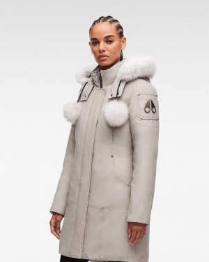 Parkas Donna Moose Knuckles Original Stirling Parka Fur Grigie | CHT549376