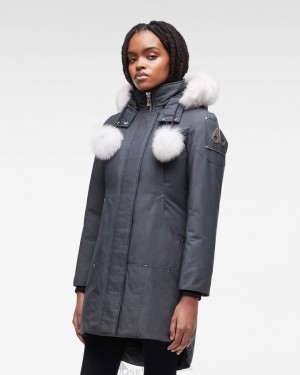 Parkas Donna Moose Knuckles Original Stirling Parka Fur Granite / Natural Fox Fur | NGC293715