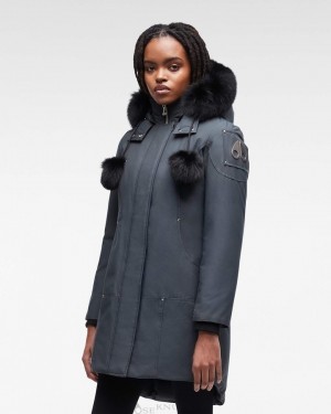 Parkas Donna Moose Knuckles Original Stirling Parka Fur Nere | HOU147653